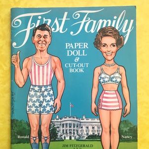 First Family Paperdolls Ronald Regan. Al Kilgore Illustrated. American history.